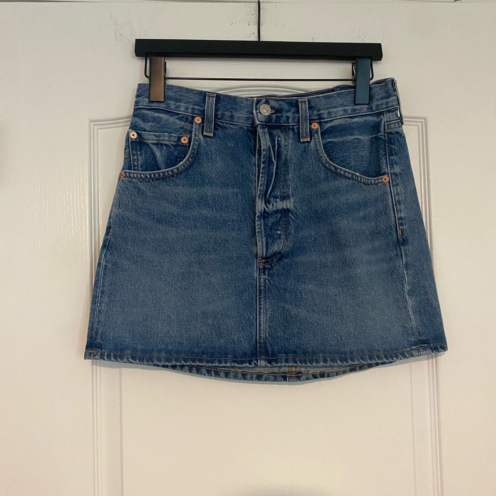 Citizens Of Humanity Indigo A-Line Denim Mini Skirt Size 26